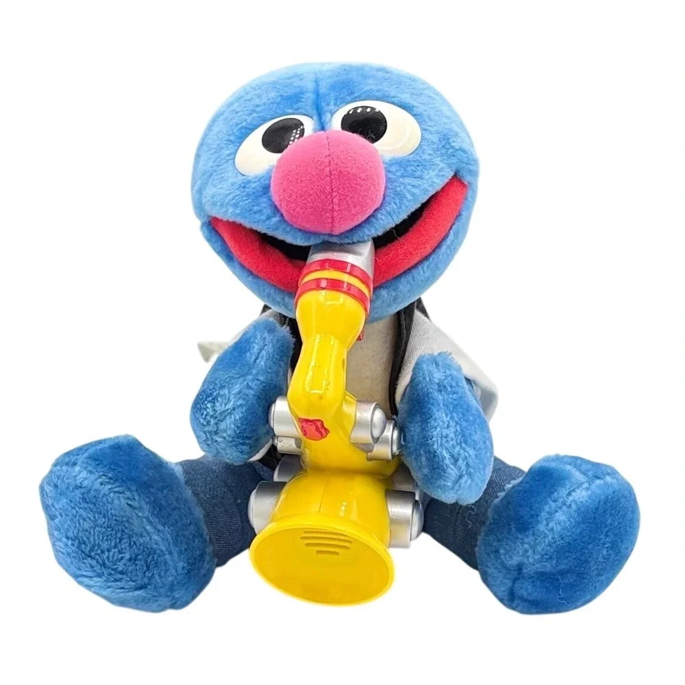 Fisher-Price Vintage Sesame Street Rock & Roll Singing Grover Saxophone Toy 2001
